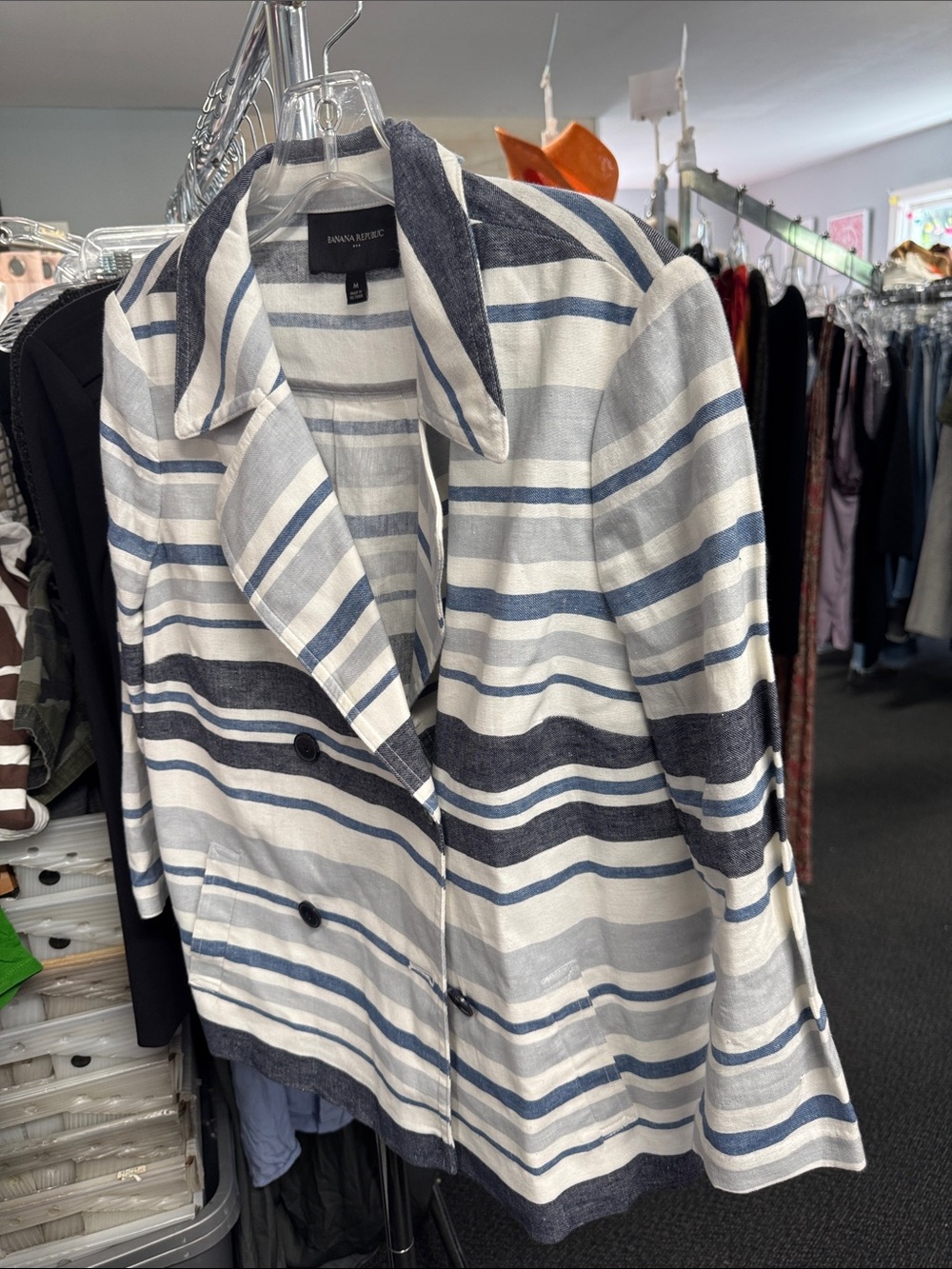 Banana republic factory striped jacket M // 091860